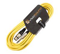VisioSound Female XLR to 6.35mm 1/4" Mono Jack Lead/Microphone/Signal Cable / 6 Colours 6m Yellow
