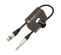 VisioSound Female XLR to 6.35mm Stereo TRS Jack Lead/Balanced Signal/Audio Patch Cable 0.5m Black