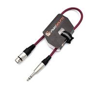 VisioSound Female XLR to 6.35mm Stereo TRS Jack Lead/Balanced Signal/Audio Patch Cable 0.5m Purple