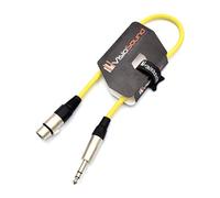 VisioSound Female XLR to 6.35mm Stereo TRS Jack Lead/Balanced Signal/Audio Patch Cable 0.5m Yellow