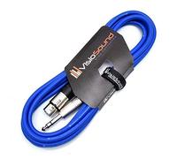 VisioSound Female XLR to 6.35mm Stereo TRS Jack Lead/Balanced Signal/Audio Patch Cable 3m Blue