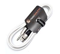 VisioSound Female XLR to 6.35mm Stereo TRS Jack Lead/Balanced Signal/Audio Patch Cable 3m White
