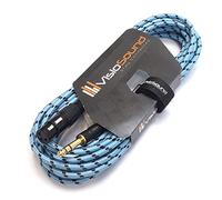 VisioSound Female XLR to 6.35mm Stereo TRS Jack Lead/Balanced Signal/Audio Patch Cable (6m, Blue/Black)