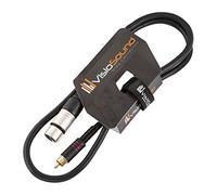 VisioSound Female XLR to Single RCA Gold Phono Plug Audio Lead/Signal/Patch Cable 1m