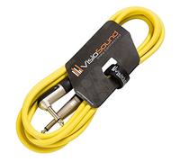 VisioSound Guitar Lead 6.35mm 1/4" Mono Jack to Angled Jack/Instrument Cable / 6 Colours 3m Yellow