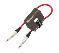 VisioSound Guitar Lead 6.35mm Mono Jack to Jack/Instrument Cable/Patch Lead / 6 Colours 0.5m Red