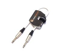 VisioSound Guitar Lead 6.35mm Mono Jack to Jack/Instrument Cable/Patch Lead / 6 Colours (0.5m, White)