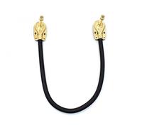 VisioSound Guitar Patch Lead 6.35mm 1/4" Pancake Angled Jack/Effects Pedal FX Instrument Cable (Black, 0.3m)