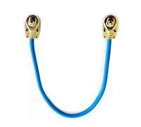 VisioSound Guitar Patch Lead 6.35mm 1/4" Pancake Angled Jack/Effects Pedal FX Instrument Cable (Blue, 0.3m)