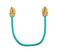 VisioSound Guitar Patch Lead 6.35mm 1/4" Pancake Angled Jack/Effects Pedal FX Instrument Cable (Green, 0.3m)