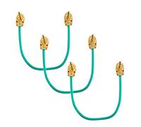 VisioSound Guitar Patch Lead 6.35mm 1/4" Pancake Angled Jack/Effects Pedal FX Instrument Cable (Green, 0.3m, Pack of 3)
