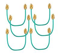VisioSound Guitar Patch Lead 6.35mm 1/4" Pancake Angled Jack/Effects Pedal FX Instrument Cable (Green, 0.3m, Pack of 6)
