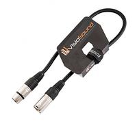 VisioSound Male to Female XLR Mic Lead/Balanced Microphone/Mic Patch Cable / 7 Colours 0.5m Black
