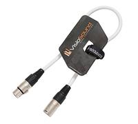 VisioSound Male to Female XLR Mic Lead/Balanced Microphone/Mic Patch Cable / 7 Colours 0.5m White