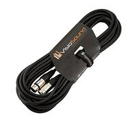 VisioSound Male to Female XLR Mic Lead/Balanced Microphone/Mic Patch Cable / 7 Colours 10m Black