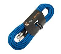 VisioSound Male to Female XLR Mic Lead/Balanced Microphone/Mic Patch Cable / 7 Colours 10m Blue