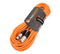 VisioSound Male to Female XLR Mic Lead/Balanced Microphone/Mic Patch Cable / 7 Colours (10m, Orange)