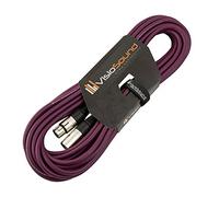 VisioSound Male to Female XLR Mic Lead/Balanced Microphone/Mic Patch Cable / 7 Colours 10m Purple