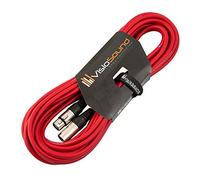 VisioSound Male to Female XLR Mic Lead/Balanced Microphone/Mic Patch Cable / 7 Colours 10m Red