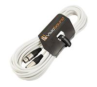 VisioSound Male to Female XLR Mic Lead/Balanced Microphone/Mic Patch Cable / 7 Colours 10m White