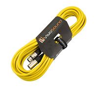 VisioSound Male to Female XLR Mic Lead/Balanced Microphone/Mic Patch Cable / 7 Colours 10m Yellow