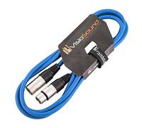 VisioSound Male to Female XLR Mic Lead/Balanced Microphone/Mic Patch Cable / 7 Colours 2m Blue