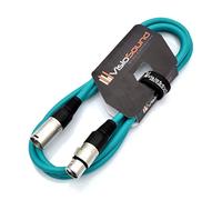 VisioSound Male to Female XLR Mic Lead/Balanced Microphone/Mic Patch Cable / 7 Colours (2m, Green)