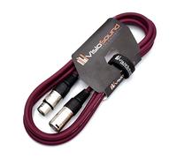 VisioSound Male to Female XLR Mic Lead/Balanced Microphone/Mic Patch Cable / 7 Colours (2m, Purple)