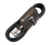VisioSound Male to Female XLR Mic Lead/Balanced Microphone/Mic Patch Cable / 7 Colours 3m Black