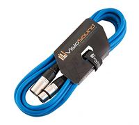 VisioSound Male to Female XLR Mic Lead/Balanced Microphone/Mic Patch Cable / 7 Colours 3m Blue