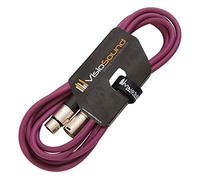 VisioSound Male to Female XLR Mic Lead/Balanced Microphone/Mic Patch Cable / 7 Colours 3m Purple