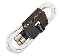 VisioSound Male to Female XLR Mic Lead/Balanced Microphone/Mic Patch Cable / 7 Colours 3m White
