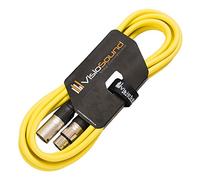 VisioSound Male to Female XLR Mic Lead/Balanced Microphone/Mic Patch Cable / 7 Colours 3m Yellow