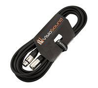 VisioSound Male to Female XLR Mic Lead/Balanced Microphone/Mic Patch Cable / 7 Colours 6m Black