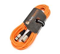 VisioSound Male to Female XLR Mic Lead/Balanced Microphone/Mic Patch Cable / 7 Colours (6m, Orange)