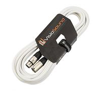 VisioSound Male to Female XLR Mic Lead/Balanced Microphone/Mic Patch Cable / 7 Colours 6m White