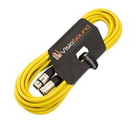 VisioSound Male to Female XLR Mic Lead/Balanced Microphone/Mic Patch Cable / 7 Colours 6m Yellow