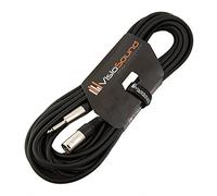 VisioSound Male XLR to 6.35mm 1/4" Mono Jack Lead/Speaker Audio/Signal Cable 10m