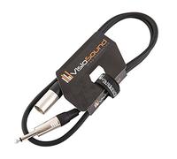 VisioSound Male XLR to 6.35mm 1/4" Mono Jack Lead/Speaker Audio/Signal Cable 1m