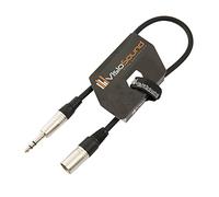 VisioSound Male XLR to 6.35mm Stereo TRS Jack Lead/Balanced Signal/Audio Speaker Cable 0.5m Black