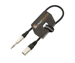 VisioSound Male XLR to 6.35mm Stereo TRS Jack Lead/Balanced Signal/Audio Speaker Cable 0.5m Black