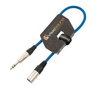 VisioSound Male XLR to 6.35mm Stereo TRS Jack Lead/Balanced Signal/Audio Speaker Cable 0.5m Blue