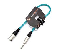 VisioSound Male XLR to 6.35mm Stereo TRS Jack Lead/Balanced Signal/Audio Speaker Cable 0.5m Green