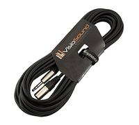 VisioSound Male XLR to 6.35mm Stereo TRS Jack Lead/Balanced Signal/Audio Speaker Cable 10m Black