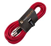 VisioSound Male XLR to 6.35mm Stereo TRS Jack Lead/Balanced Signal/Audio Speaker Cable 10m Red