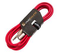 VisioSound Male XLR to 6.35mm Stereo TRS Jack Lead/Balanced Signal/Audio Speaker Cable 3m Red