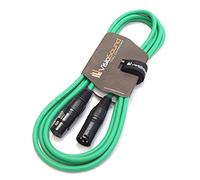 VisioSound Premium Microphone Lead Male XLR to Female XLR/Pro Noiseless Balanced Cable (3m, Green)