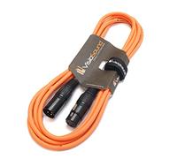 VisioSound Premium Microphone Lead Male XLR to Female XLR/Pro Noiseless Balanced Cable (3m, Orange)