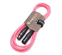 VisioSound Premium Microphone Lead Male XLR to Female XLR/Pro Noiseless Balanced Cable (3m, Pink)