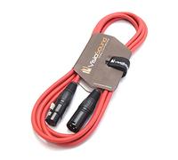 VisioSound Premium Microphone Lead Male XLR to Female XLR/Pro Noiseless Balanced Cable (3m, Red)